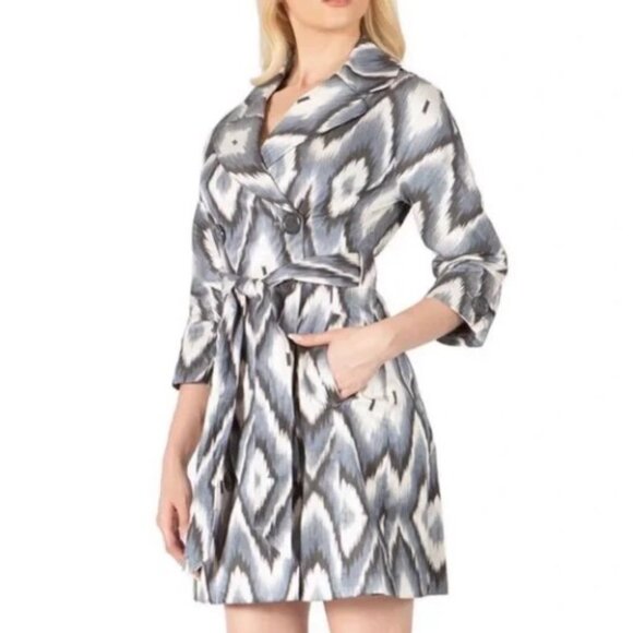 NWT Vertigo Paris double-breasted trench coat raincoat, size Medium - Picture 1 of 11